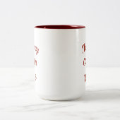 今日は酒が入おもしろいるかも知れぬ ツートーンマグカップ (中央)