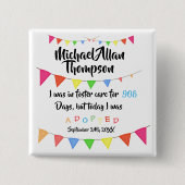 今日は里親から気に名前をカスタムする 缶バッジ (正面)