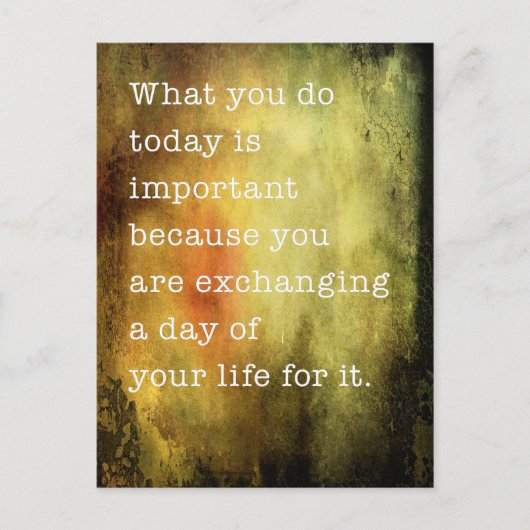 今日は重要です ポストカード (正面)