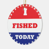 今日は釣った セラミックオーナメント (左)