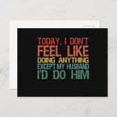 今日は面白くない気分だわ 冗談好きな妻 ポストカード (正面/裏面)