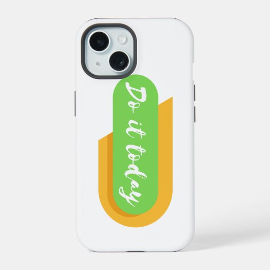 今日は頑張る iPhone 15ケース (裏面)