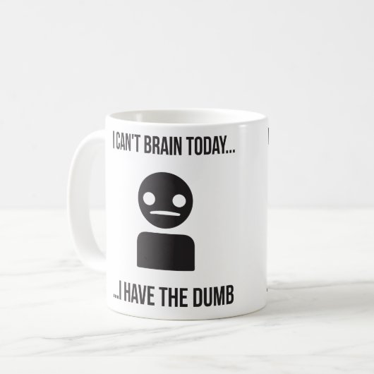 今日は頭が悪い…私はばか コーヒーマグカップ (正面左)