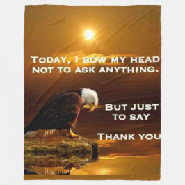 今日は頭を下げる フリースブランケット