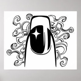 今日は髪と爪、 ネイル日 ポスター