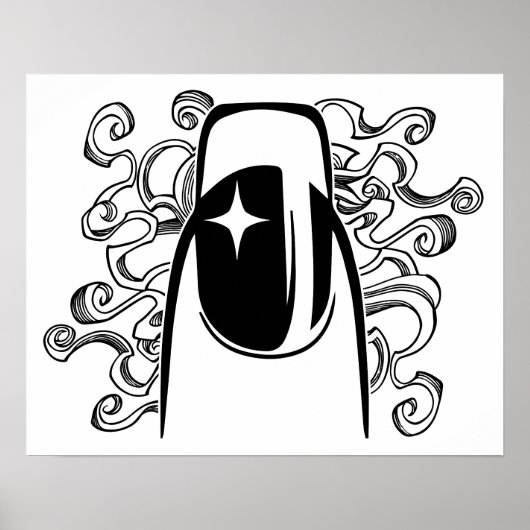 今日は髪と爪、 ネイル日 ポスター (正面)