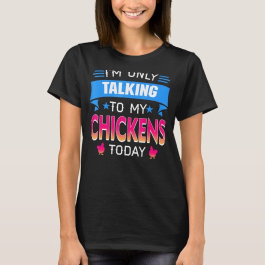 今日は魚とだけ話してるレトロチキン Tシャツ (正面)