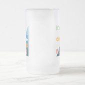 今日は魚釣り フロストグラスビールジョッキ (中央)