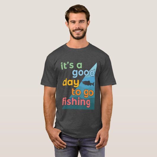 今日は魚釣り Tシャツ (正面フル)