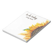 今日は黄色のひまわり白 ノートパッド (回転)