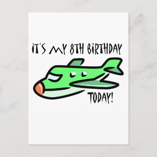 今日は8歳の誕生日なの ポストカード (正面)