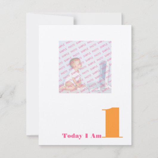 今日は1です 招待状 (正面)