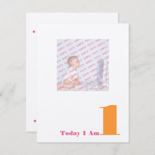 今日は1です 招待状 (正面/裏面)