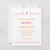 今日は1です 招待状 (裏面)