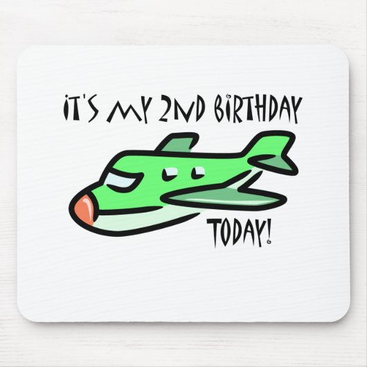 今日は2回目の誕生日だ マウスパッド (正面)