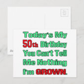 今日は50歳の誕生日だ ポストカード (正面/裏面)
