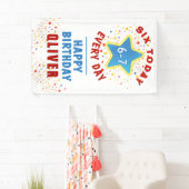 今日は6歳 6-7 毎日 ミーム 6歳の誕生日 横断幕 (インサイチュ)