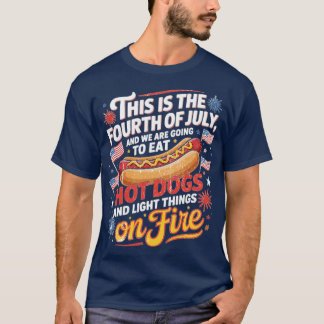 今日は7月4日、アメリカ独立記念日!食べるぞ Tシャツ