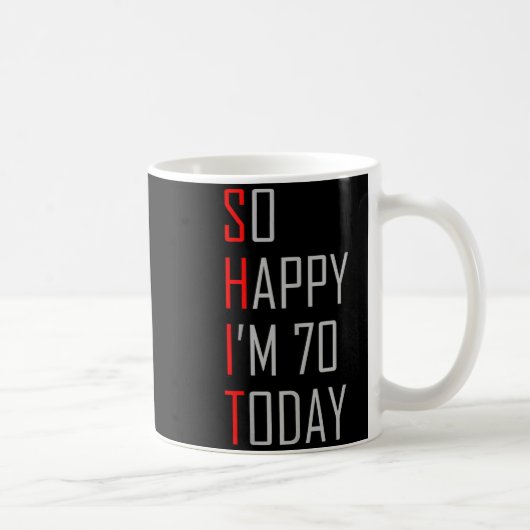 今日は70歳の誕生日ですもの嬉しいわ 70歳の誕生日プレゼント コーヒーマグカップ (右)