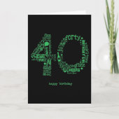 今日は「あなたの日」幸**40th**レディ!!!! カード (正面)