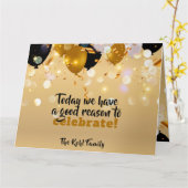 今日は~する正当な理由があ祝るモダン カード (黄色い花)