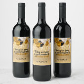 今日は～する正当な理由があ祝るモダン ワインラベル (ボトル)