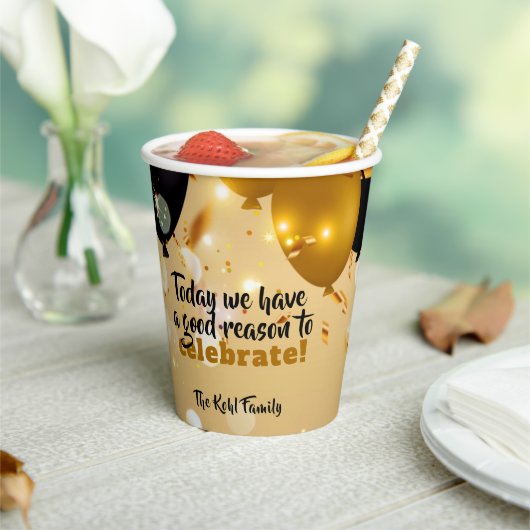 今日は~する正当な理由があ祝るモダン 紙コップ (インサイチュ)
