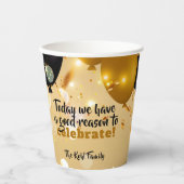 今日は~する正当な理由があ祝るモダン 紙コップ (正面)