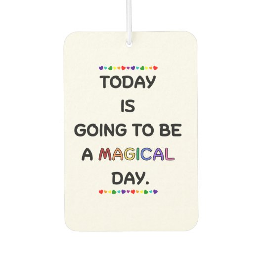 今日は… カーエアーフレッシュナー (正面)