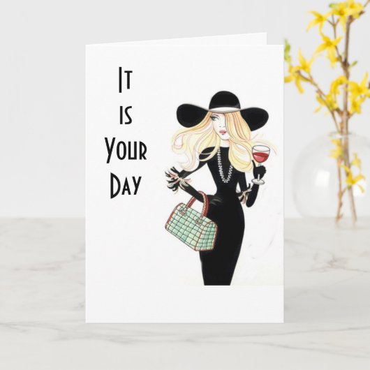 今日は「祝誕生日」 カード (黄色い花)