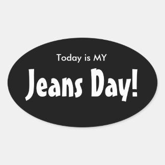 今日はMY Jeans Dayスタンプ – Black Oval 楕円形シール
