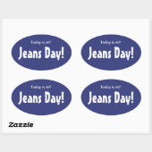 今日はMY Jeans Dayスタンプ – Blue Oval 楕円形シール (シート)