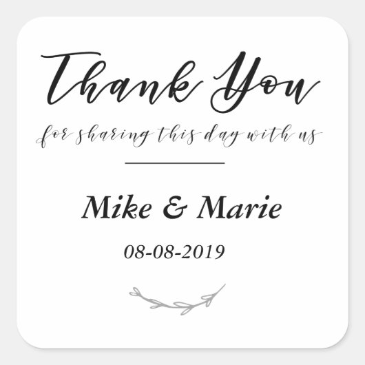 今日はUs Favorites Labelと共有していただき、ありがとうございます スクエアシール (正面)