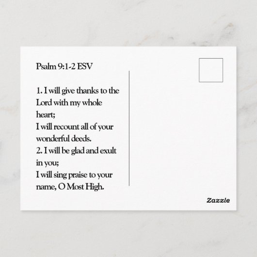 今日への感謝 ポストカード (裏面)