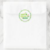 今日みんなはアイルランドのシャムロックの聖パトリックの日 ラウンドシール (バッグ)