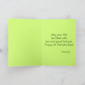 今日みんなはアイルランドの聖パトリックの日だ カード (内部)