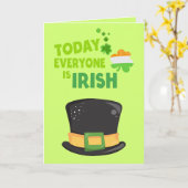 今日みんなはアイルランドの聖パトリックの日だ カード (黄色い花)