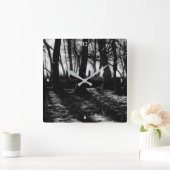 今日もしは森に行って… スクエア壁時計 (ホーム)