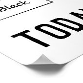 今日も常に黒い生活 ポスター (角)