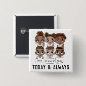 今日も常に黒い生活 缶バッジ (正面&裏面)