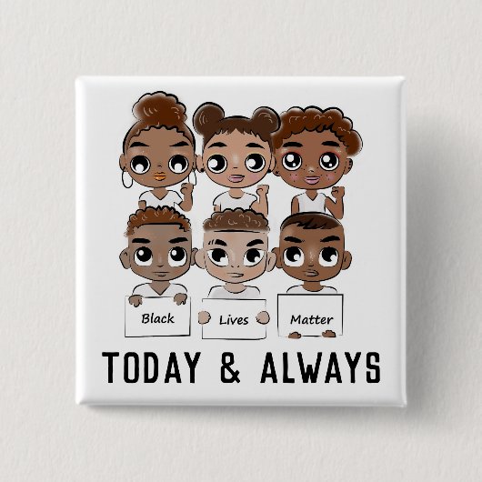 今日も常に黒い生活 缶バッジ (正面)