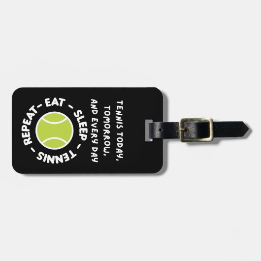 今日も明日も毎日テニス ラゲッジタグ (正面横)