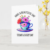 今日も毎日も美しい一日を過ごす カード (黄色い花)