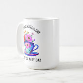 今日も毎日も美しい一日を過ごす コーヒーマグカップ (正面左)
