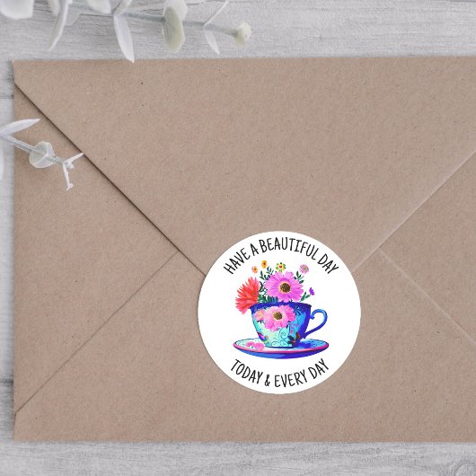 今日も毎日も美しい一日を過ごす ラウンドシール