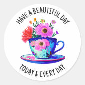 今日も毎日も美しい一日を過ごす ラウンドシール (正面)