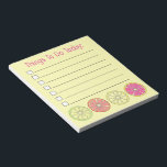 今日やること柑橘類フルーツスライスレモンライム ノートパッド<br><div class="desc">メモ帳のデザインは、おもしろいフォントで今日やることとレモン、ライム、グレープフルーツ、オレンジの柑橘類のフルーツスライスの列のオリジナルマーカーイラストレーションを備えている。この店から図解入りの、写真付きの追加のノートパッドも多く販売されている。このデザインは他の製品でも利用可能である。あなたは何を探しているか分からない?カスタマイ救済ズが必要な場合連絡お前のために何かデザインを持って。</div>