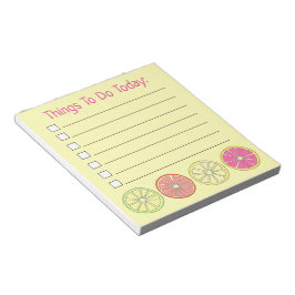 今日やること柑橘類フルーツスライスレモンライム ノートパッド