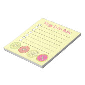 今日やること柑橘類フルーツスライスレモンライム ノートパッド (回転)