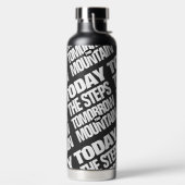 今日やる気を起こさせるのステップ明日の山 ウォーターボトル (左面)